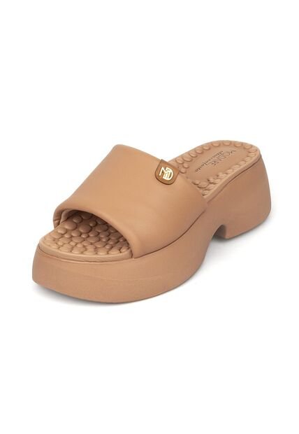 Sandalia Plataforma Nude-Camel Modare