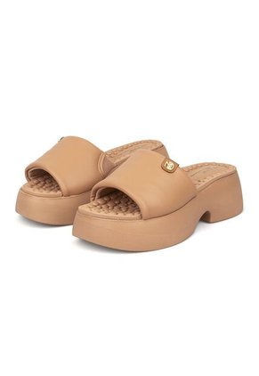 Sandalia Plataforma Nude-Camel Modare