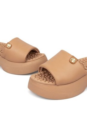 Sandalia Plataforma Nude-Camel Modare