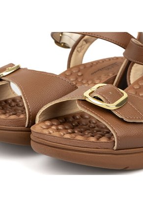 Sandalia Plana Café-Avellana Napa Modare