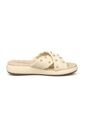 Sandalia Plana Nobuck Dorado Crema Modare de MODARE