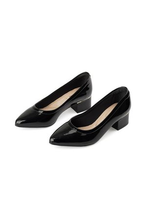 Tacón Bajo Negro Dorado Modare