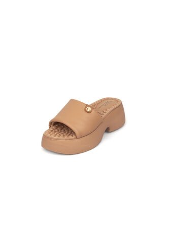 Sandalia Plataforma Nude-Camel Modare MODARE