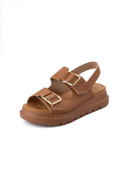 Sandalia Plana Chunky Camel Modare