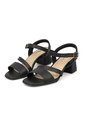 Sandalia Tacon Medio Cuadrado Negro Napa Floather Nature Modare de MODARE