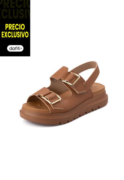 Sandalia Plana Chunky Camel Modare