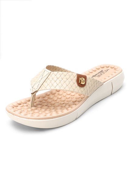 Sandalia Tacón Corrido Crema-Blanco MODARE