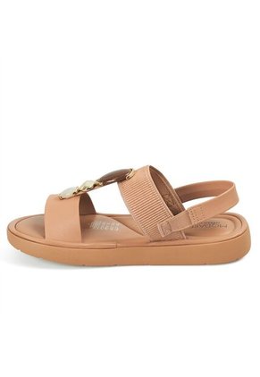 Sandalia Plana Casual Nude Modare