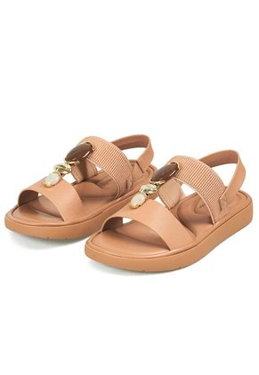 Sandalia Plana Casual Nude Modare