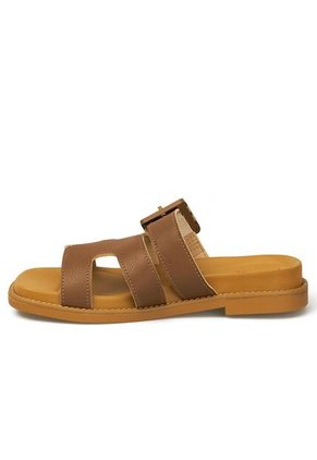 Sandalia Plana Slide Café-Avellana Modare