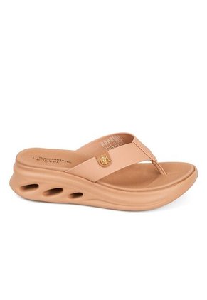 Sandalia Plana Tres Puntadas Nude Modare