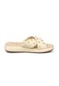 Sandalia Plana Nobuck Dorado Crema Modare de MODARE