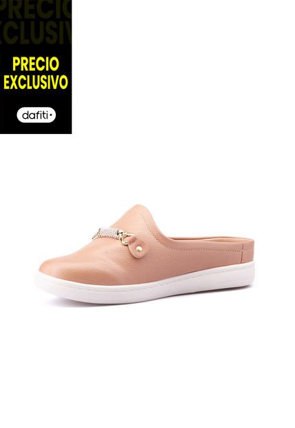 Zapato Casual Zueco Nude Dorado Modare