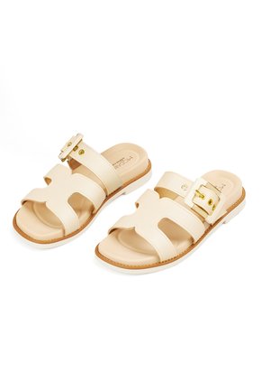 SANDALIA PLANA FLOATHER CREMA MODARE