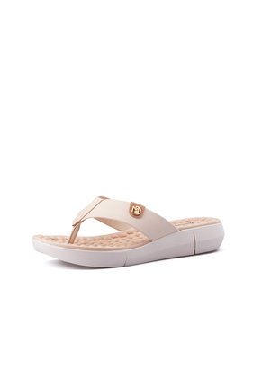Sandalia Playera Crema-Dorado MODARE