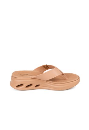 Sandalia Plana Tres Puntadas Nude Modare