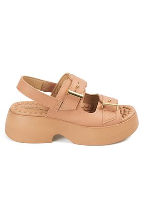 Sandalia Chunky Comfort Plataforma Nude Modare