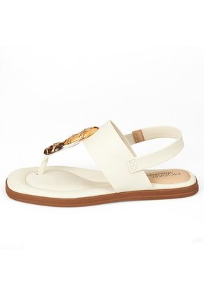 Sandalia Plana Confort Biege Modare