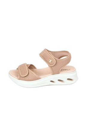 Sandalia Plana Confort Biege Modare