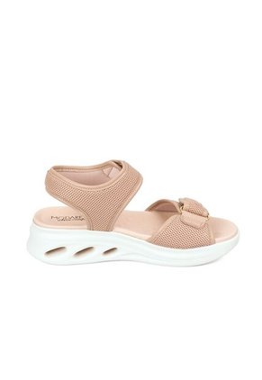 Sandalia Plana Confort Biege Modare