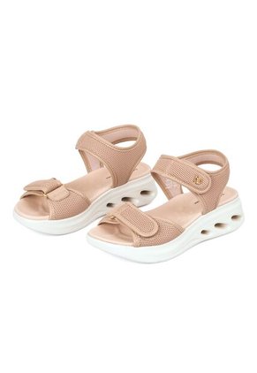 Sandalia Plana Confort Biege Modare