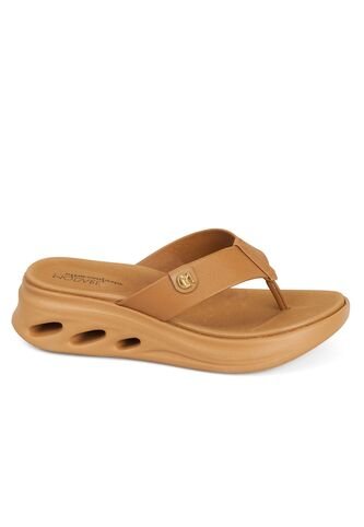 Sandalia Plana Tres Puntadas Café-Camel Modare MODARE