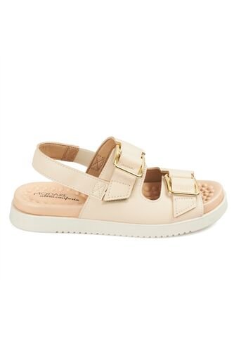 Sandalia Plana Comfort Blanco-Crema Modare MODARE