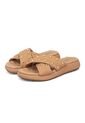Sandalia Plana Nobuck Dorado Nude Modare de MODARE