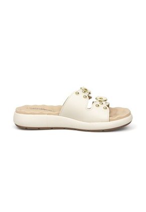 Sandalia Plana Marfil -Dorado Modare