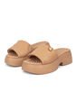 Sandalia Plataforma Nude-Camel Modare de MODARE