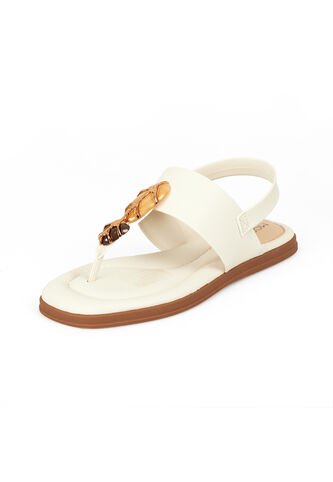 Sandalia Plana Confort Biege Modare MODARE