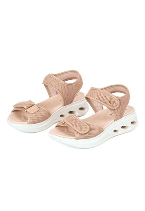Sandalia Plana Confort Biege Modare