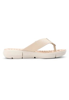 Sandalia Tacón Bajo Crema Blanco Modare Verano