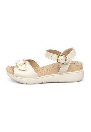 Sandalia Plana Marfil Napa Floather Modare