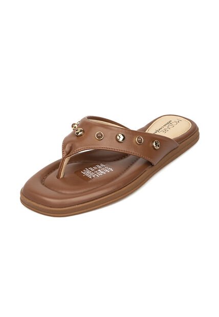 Sandalia Plana Café-Avellana Dorado Modare