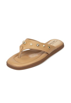 Sandalia Plana Dorado Tan Modare