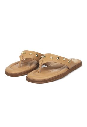 Sandalia Plana Dorado Tan Modare