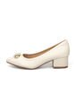 Tacon Bajo Cuadrado Napa Floather Marfil Modare de MODARE