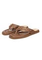 Sandalia Plana Café-Avellana Dorado Modare de MODARE