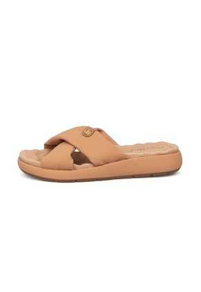 Sandalia Plana Nobuck Nude-Camel Modare