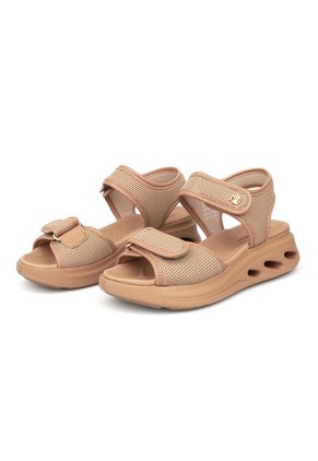 Sandalia Plana Confort Beige-Nude Modare