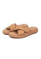 Sandalia Plana Nobuck Nude-Camel Modare de MODARE