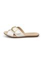 Sandalia Plana Marfil-Dorado Napa Floather Modare de MODARE