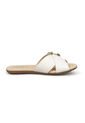 Sandalia Plana Marfil-Dorado Napa Floather Modare de MODARE