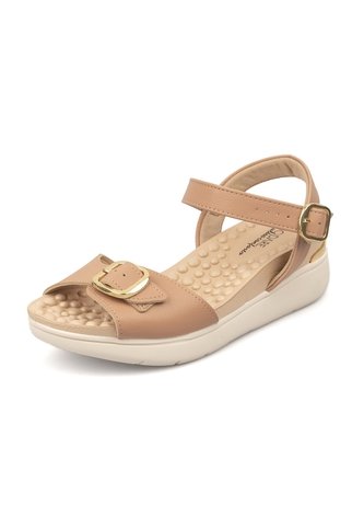 Sandalia Plataforma Napa Floather Nature Nude Modare MODARE