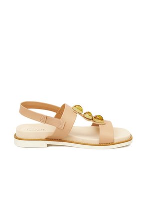 SANDALIA PLANA NUDE CRISTAL MODARE