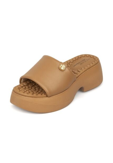 Sandalia Plataforma Café-Camel Modare
