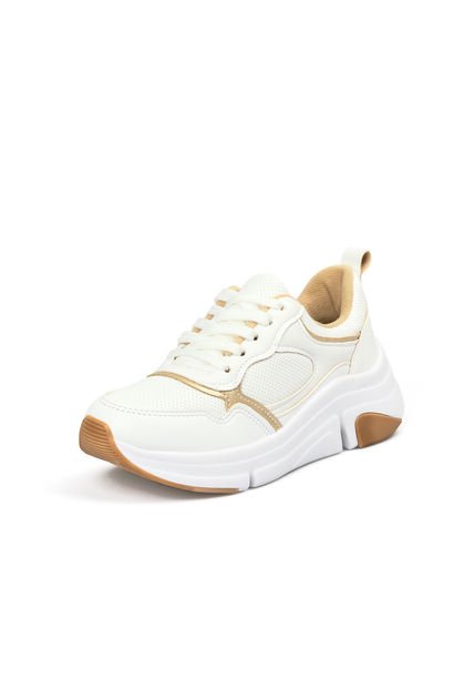 TENIS LIFESTYLE BLANCO DORADO MODARE