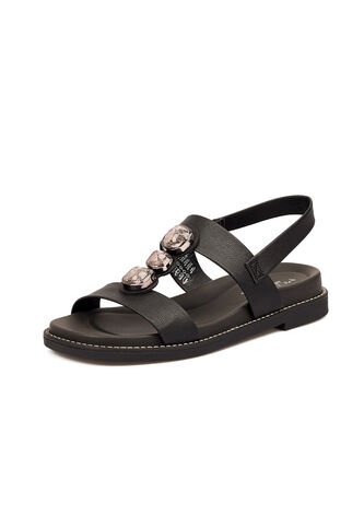 SANDALIA PLANA NEGRO CRISTAL MODARE MODARE