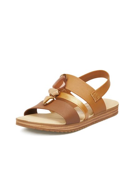 SANDALIA PLANA NATURE CAMEL MODARE